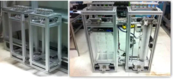 Fig. 1 Building wall maintenance robot of the built-in  guide rail type
