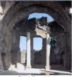 Figure  10.  Concrete  covered  exedra  at  Sanctuary  of  Serapis