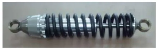 Fig. 1 Schematic diagrams of the Shock absorber  module : A, Compression spring; B, Seal block;  C, Micro needle valves