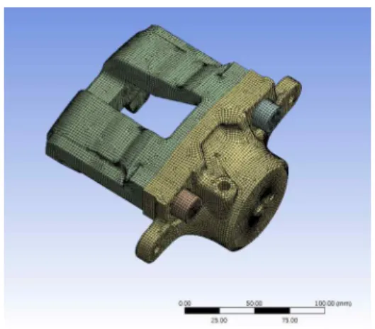 Fig. 1 Analysis model and mesh 