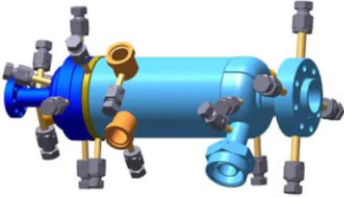 Fig. 2 Acoustic analysis model of gas generator and turbine manifold