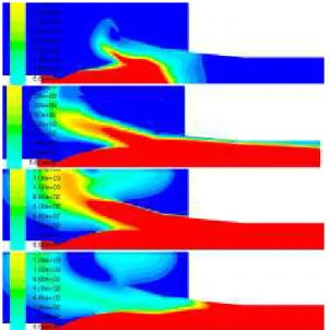 Fig. 4 Water droplet field at engine start.