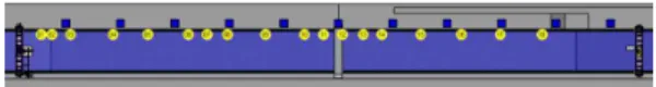 Fig. 2 Schematic of test site for high speed under water vehicle and camera positions