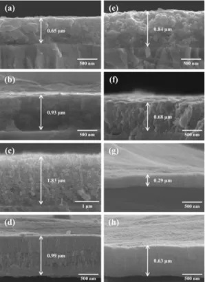 Fig. 2. Cross-sectional SEM images of nanoporous WO 3