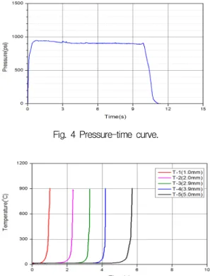 Fig. 5 Temperature-time curve.