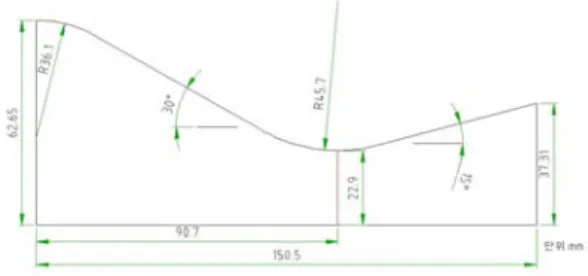 Fig. 1 Schematic of 30°-15° Nozzle