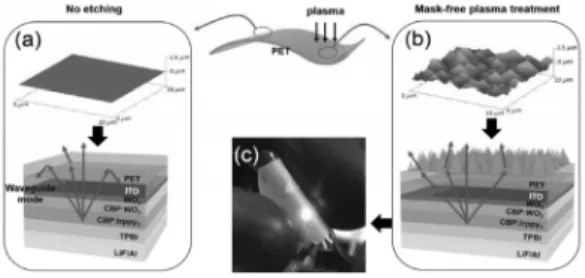 Figure 9. 나노요철구조를 도입한 OLED  소자이미지[15].