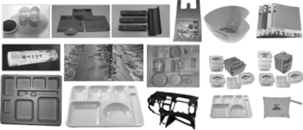 Figure 1. Various products prepared from bio plastics[12].