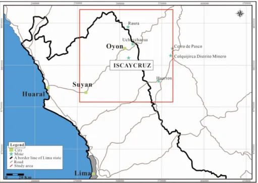 Fig.  1.  Location  map  of  Iscaycruz  mine.