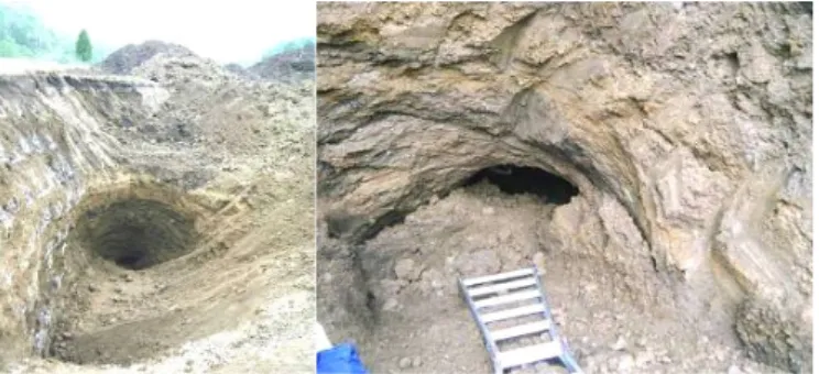 Figure 8. Water inflow at the east side of the hole 