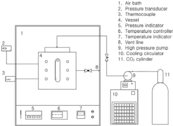 Figure 1. A schematic diagram of apparatus for fabricating inverse  opals in scCO 2 .