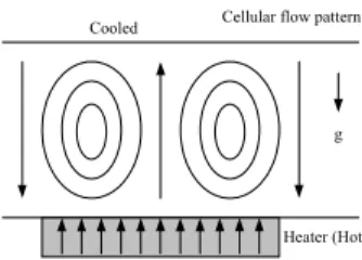 Fig. 1. Horizontal fluid layer heated from below [2,3] 