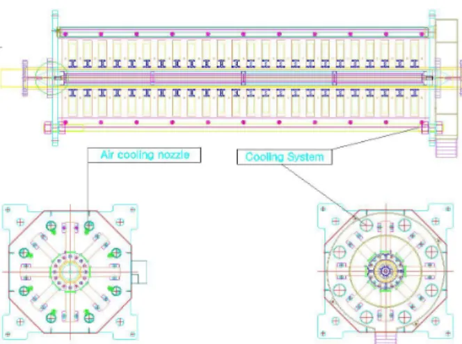 Figure 4. Schematics of the test section and test sample 