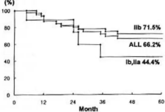 Fig. 2. Five year actuarial survival rate by nodal status. 