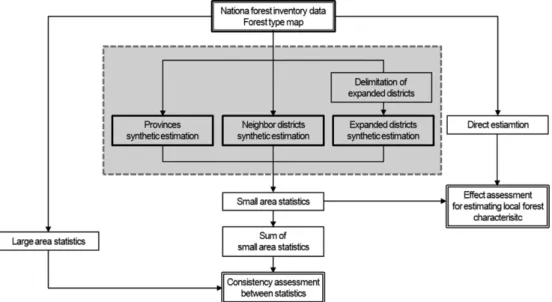 Figure 1. The processes of small-area estimation and assessment.