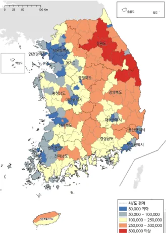 Figure 2. Distribution of tree biomass in coniferous forests. 