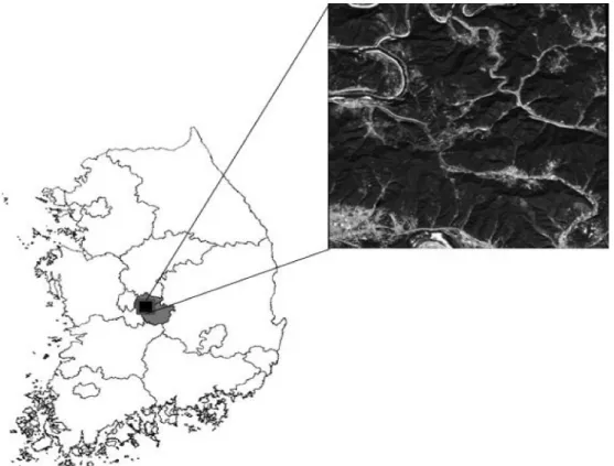 Figure 1. The study area and its QuickBird imagery used in this study.