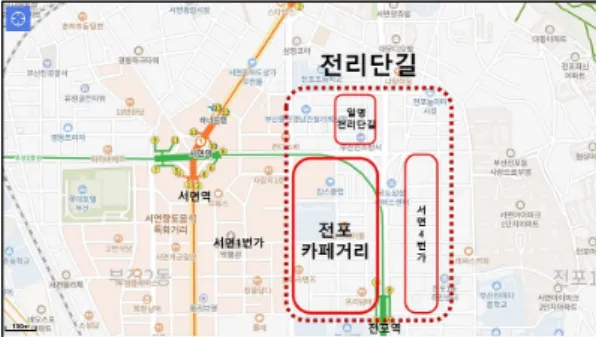 Fig. 1. Jeonridan-gil Location Map (https://map.naver.com)