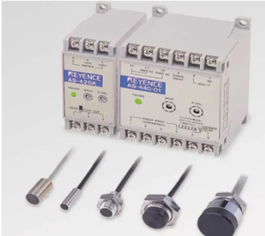 Fig. 3 The eddy current type displacement sensors  and the sensor amplifier