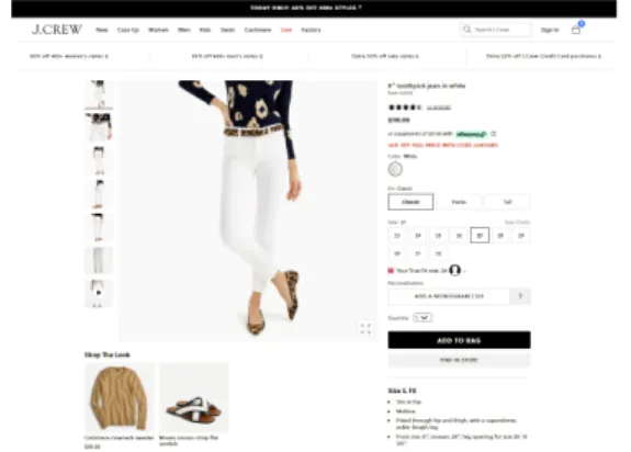Fig.  1.  J.  crew  web  page 