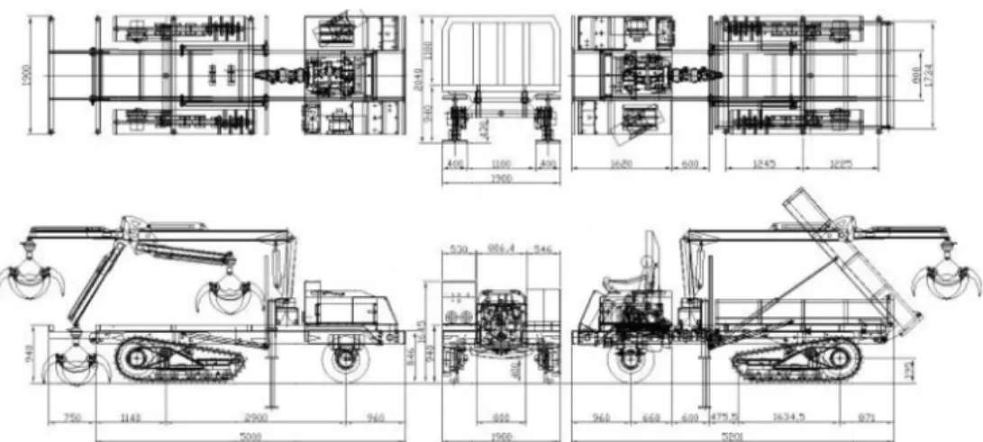 Figure 3. The engine used in the semi-crawler type mini- mini-forwarder.