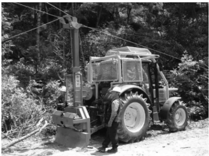 Figure 1. Man-power operation by plastic chute.