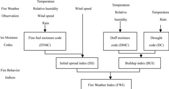 Figure 6. Simplified structural diagrams for the FWI system of CFFDRS.