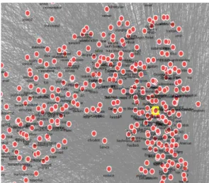 Fig.  4.  Visualize  network  analysis  results(scopus)  Fig. 5와 같이 Tagxedo를 활용하여 워드클라우드를  실시하였다