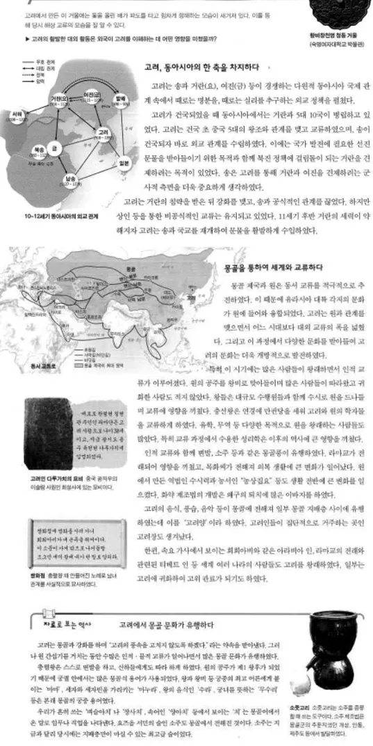 그림 5) 두산동아 교과서 여몽교류사 부분