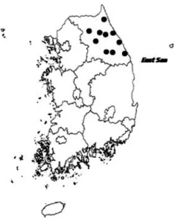 Figure 1. Location of the study sites. 