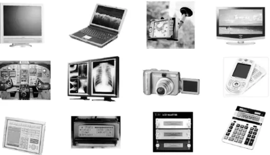 Figure 6. Applications of seal materials in display industry. 6. 액정  적하공법용  Seal제가  사용되는   용도   LCD는 일상 생활에서 흔히 볼 수 있는 컴 퓨터  Desktop,  Notebook  모니터,  네비게이션 (Navigation),  의료용  모니터,  카메라용   dis-play, 휴대폰 등 다양한 계측기기와 휴대 기기 에 그 활용 범위를 넓혀 가고 있으며, 현재는  우리의 생활과