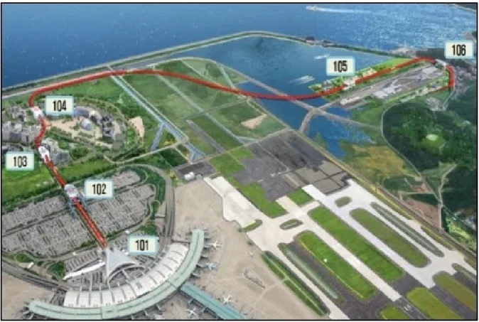 그림  1  실용화  자기부상열차  인천공항  노선도