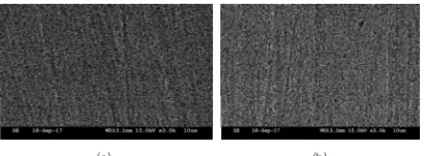 Fig.  8.  SEM  images  of  surface  morphology  of  Zn-Cr  electrodeposit  at  (a)  10A/dm 2 and  (b)  30A/dm 2