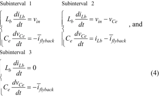 Fig. 5 shows the equivalent standalone model of the  internal flyback converter and the current waveform