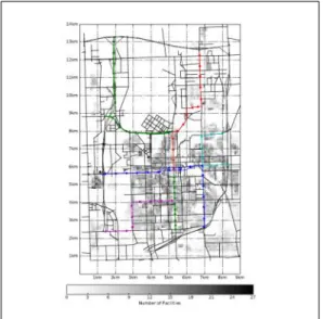 Fig.  2.  Simulation  Network  layout  of  MATSim  on  Sioux  Falls 3.2.2  활동자료 활동 자료를 토대로 1일 통행패턴을 살펴보면, 총 84,110명이 1일 평균 2회 통행하며, 통행목적은 가정-직 장, 직장-가구, 그 외 통행으로 구성되어 있다