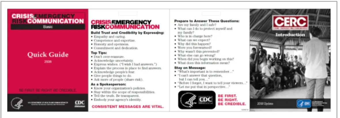 그림 6. 미국 CDC의 주요 리스크커뮤니케이션 가이드