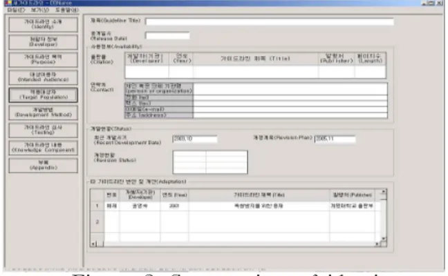 Figure 2. Screen view of identity 2. 개발자 정보(Developer)