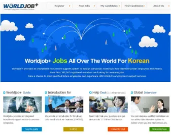 Fig.  1.  WorldJob+  Website