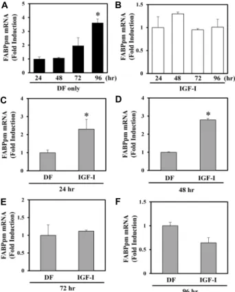 Fig.  1.  FABPpm  mRNA  levels  determined  by  real-time  RT-PCR  in  C2C12  myotubes
