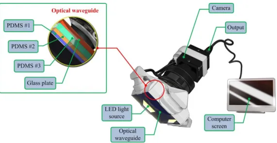Figure 1. Schematic of the optical-based artificial palpation sensor. 