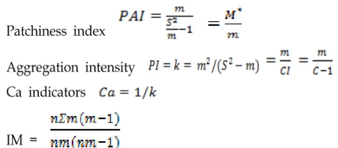 Table  1.  Spatial  patterns  of  Carex  siderosticta  individuals  at  different  sampling  quadrat  sizes  in  Mt