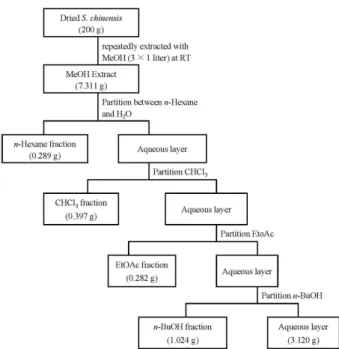 Fig. 1. Schematic diagram of extraction and fractionation of S.