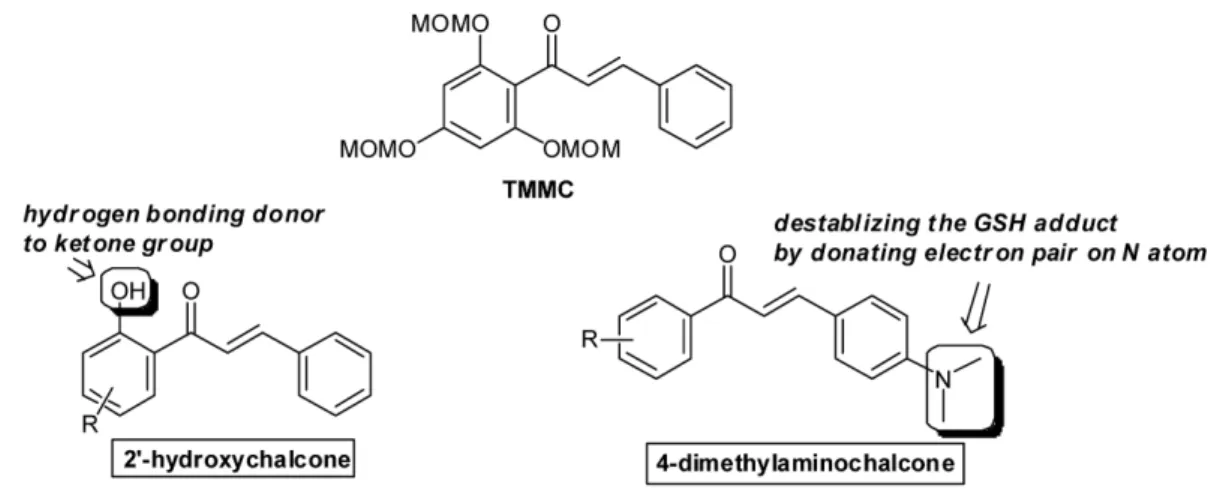 Fig. 1 − The structures of chalcone derivatives.