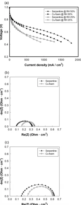 Figure  6.  IR-corrected  polarization  curve  at  different  pressure  (a)  ambient  pressure  (b)  1  bar  pressure.