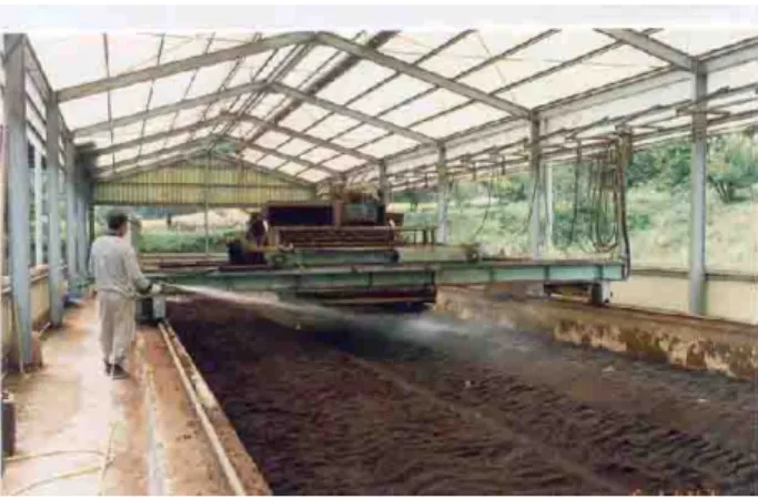 Fig.  1.  Production  of  antifungal  compost  by  spraying  of  B. 