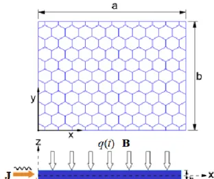 Fig. 1 Ferromagnetic GSs subjected to the magnetic field  and electrical current 