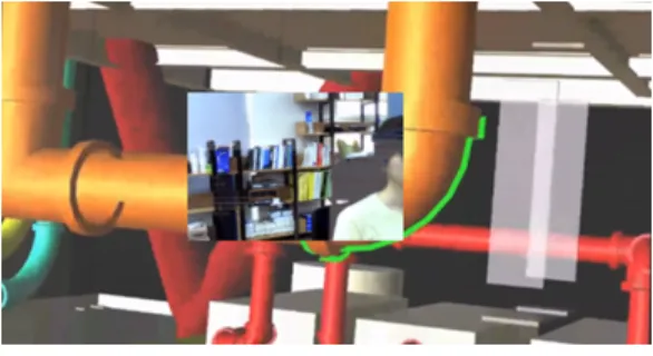 Fig. 5. Interaction between worker and managers through the Microsoft Hololens