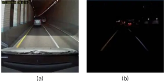 Fig. 4 Original images: (a) daytime image, (b) night image