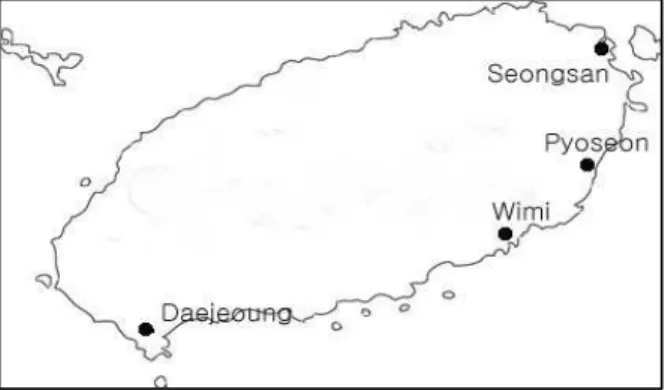 Fig. 1. A map showing the sampling station on Jeju island.