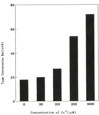Fig.  2 —Effect  of  various  temperature  on  the  hepatic  xanthine  oxidase  type  conversion  in  vitro.
